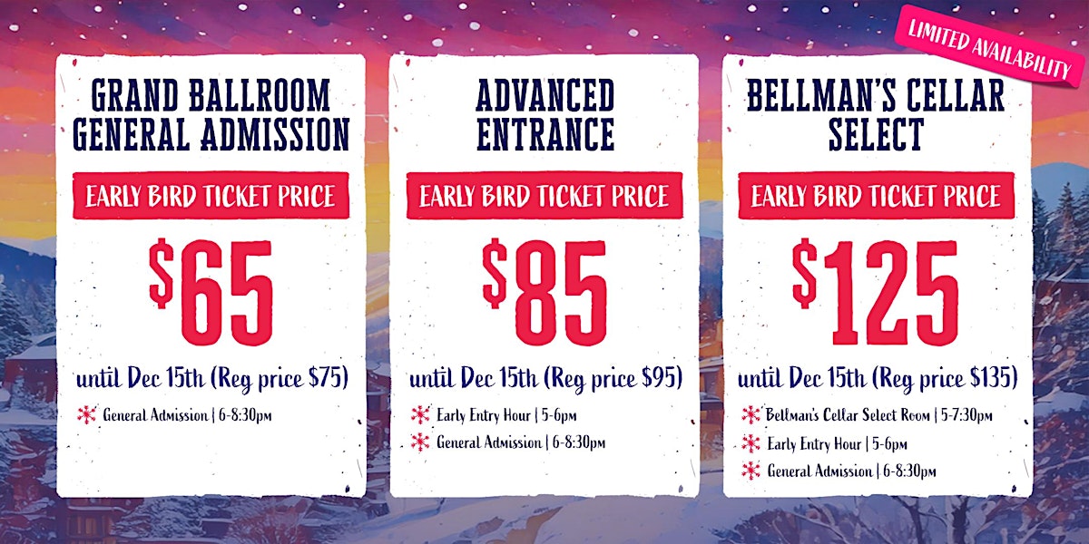 Pricing graph for New England Winter Wine Spectacular